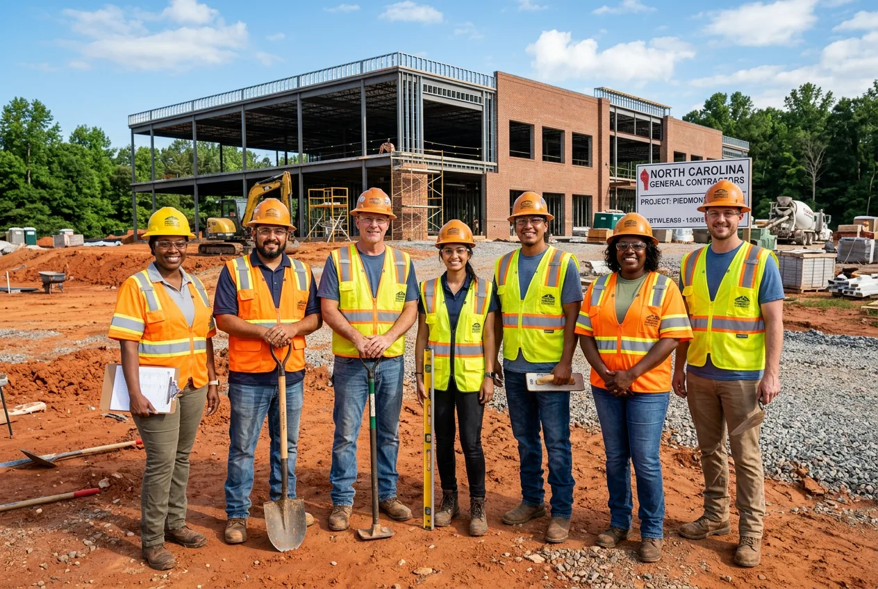 Statesville Concrete Pros professional team working on a concrete project in Iredell County, NC